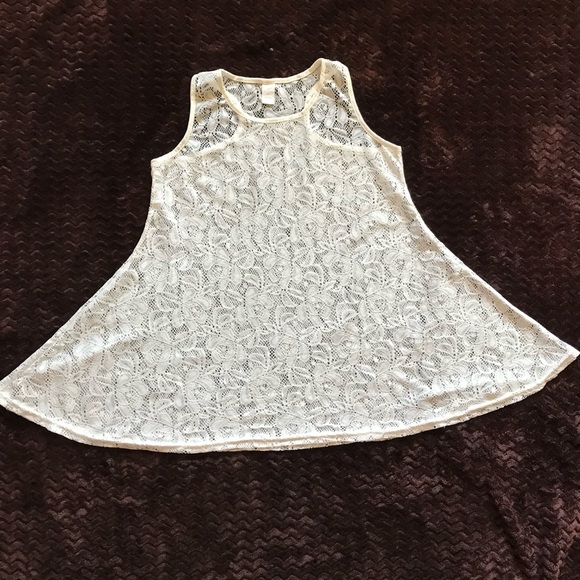 Brand:West loop. mini length and white floral pretty net top. - Picture 1 of 6